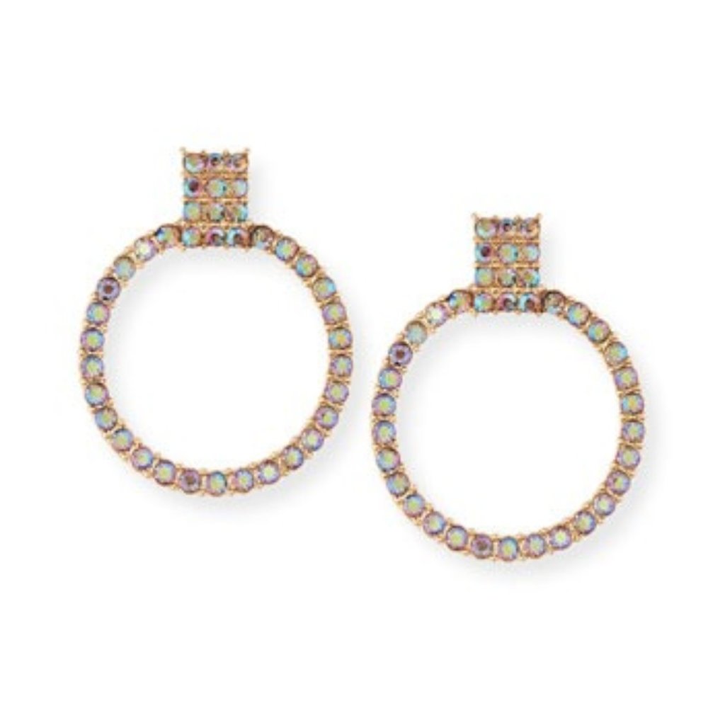 4/$25 BaubleBar Adalia Stone Hoop Earrings